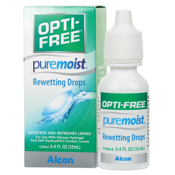 Opti-Free Puremoist Rewetting Eye Drops for use as needed throughout the day, 0.4 fl. oz.