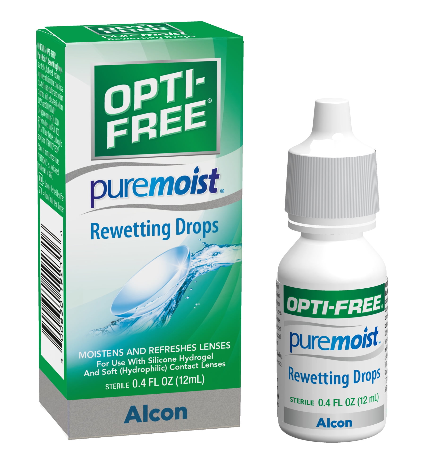 Opti-Free Puremoist Rewetting Eye Drops for use as needed throughout the day, 0.4 fl. oz.