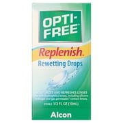 Opti-Free Replenish Contact Lens Rewetting Eye Drops for Dry Eyes, 0.33 oz