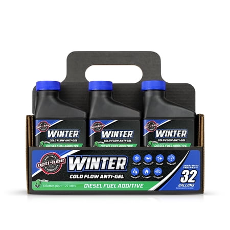 Opti-Lube Winter Formula Diesel Fuel Additive - 8oz 6 pack Treats up to 32 Gallons per 8 oz bottle