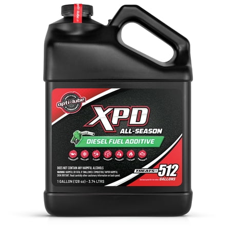 Opti-Lube XPD Diesel Fuel Improver Automotive Additive Bottle, 1 Gallon (Treats 512 Gallons)