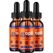 Opti Renew Liquid Drops   OptiRenew Natural Blend Healthy Organic Support, 3 Pack, 3 Month Supply
