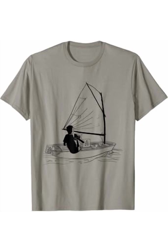Opti Sailboat Racing Optimist Laser Dinghy Sailing Graphic T-Shirt