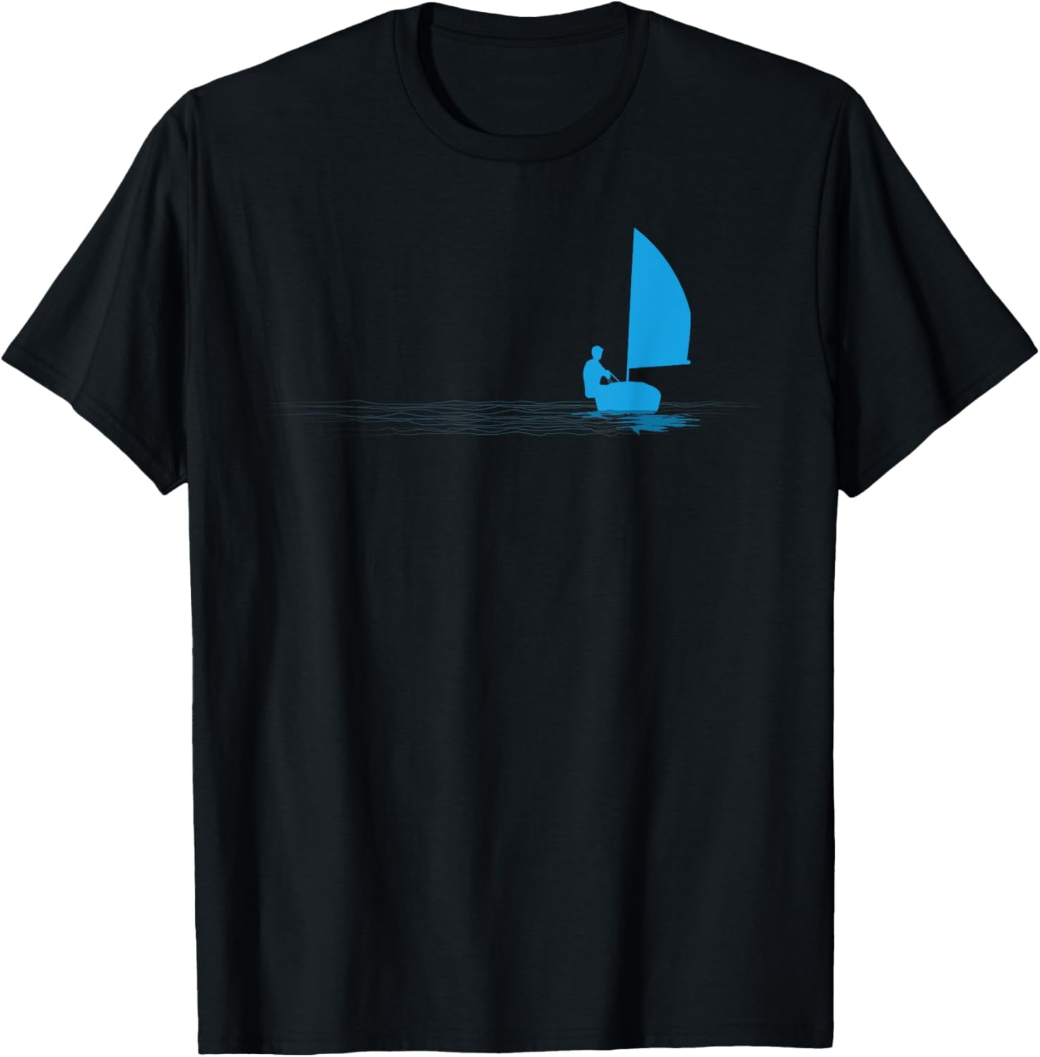 Opti Sailboat Sailing Dinghy Sail Boat Sailor Graphic T-Shirt - Walmart.com