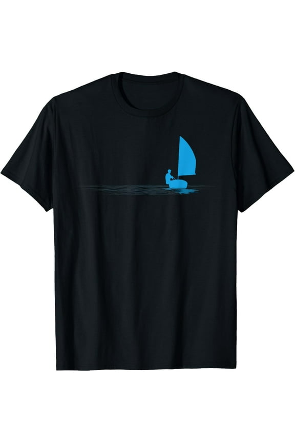 Opti Sailboat Sailing Dinghy Sail Boat Sailor Graphic T-Shirt