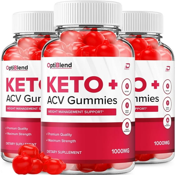 OptiBlend Keto ACV Gummies - Opti Blend Keto Gummies, 3 Pack, 180 Gummies
