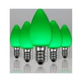 thumbnail image 1 of OptiCore C7 Opaque Ceramic Style Green LED Christmas Lights Replacement Bulbs, Pack of 25, Shatterproof 0.84W, E12 Base, 1 of 5