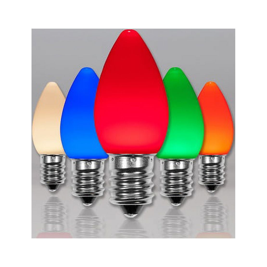 OptiCore C7 Opaque Ceramic Style Multicolor LED Christmas Lights