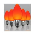 thumbnail image 1 of OptiCore C7 Opaque Ceramic Style Orange LED Christmas Lights Replacement Bulbs, Pack of 25, Shatterproof 0.84W, E12 Base, 1 of 5