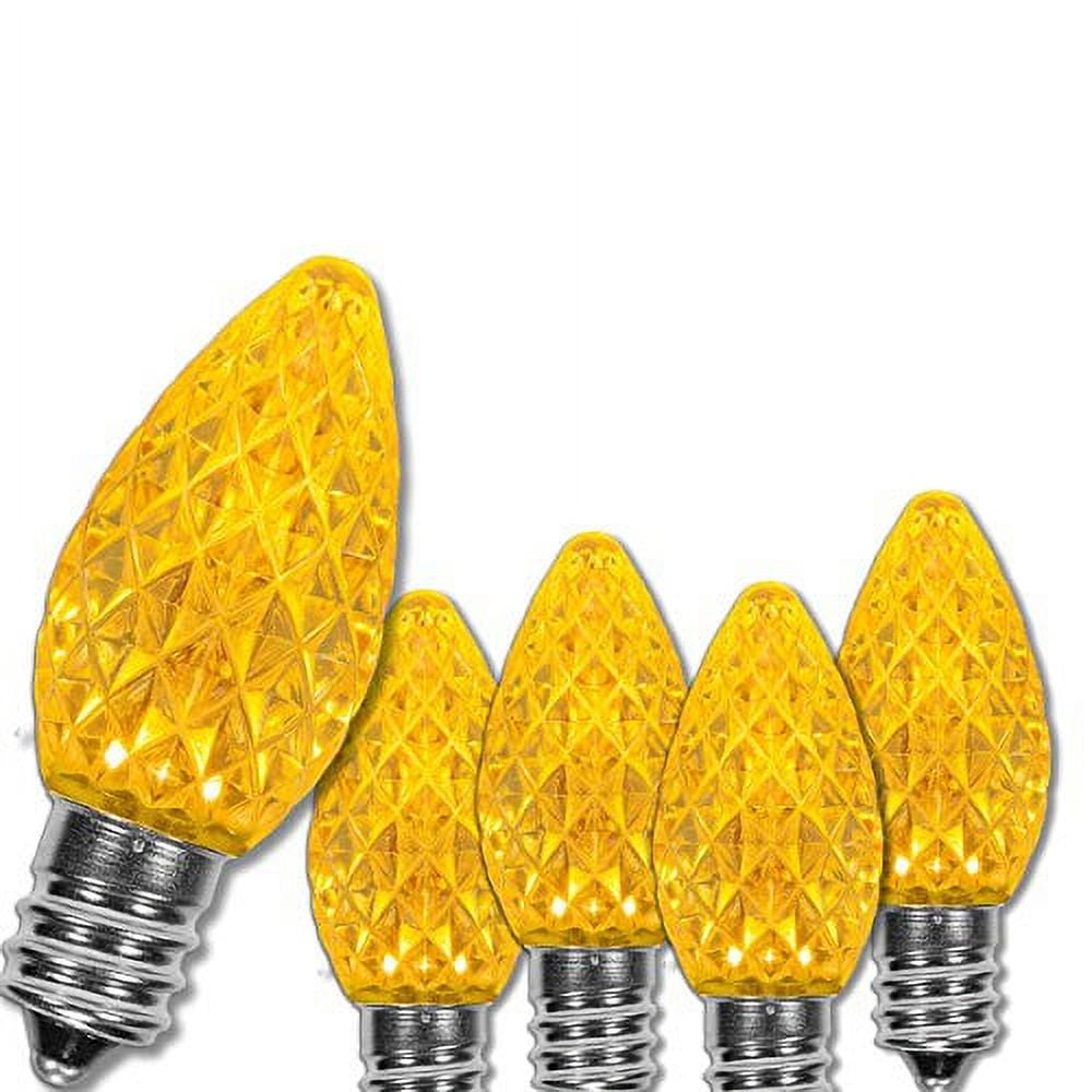 OptiCore C7 Shatterproof Gold LED Christmas Lights Replacement Bulbs