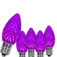 thumbnail image 1 of OptiCore C7 Shatterproof Purple LED Christmas Lights Replacement Bulbs, Pack of 25, 0.84W, E12 Candelabra Base, 1 of 5