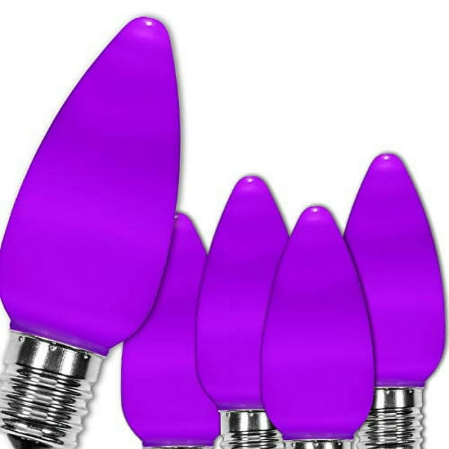 OptiCore C9 Opaque Ceramic Style Purple LED Christmas Lights