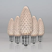 OptiCore C9 Shatterproof Warm White LED Christmas Lights Replacement Bulbs for String Lights, Pack of 25, 0.84W, E17 Base