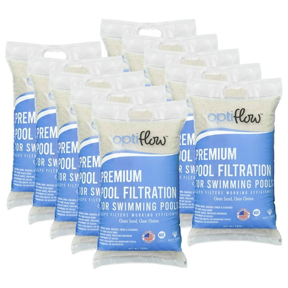 OptiFlow 50-Pound Pool Filter Sand, Premium Filtration with Pure Silica Formula, 10 Pack
