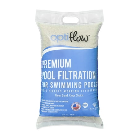 OptiFlow 50-Pound Pool Filter Sand, Premium Filtration with Pure Silica Formula