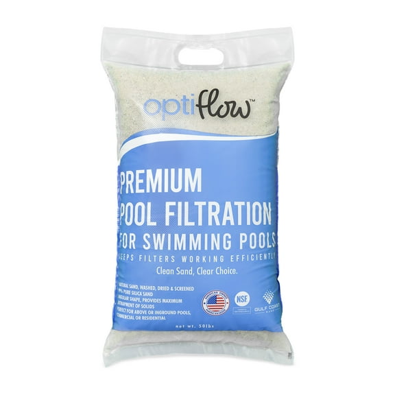 OptiFlow 50-Pound Pool Filter Sand, Premium Filtration with Pure Silica Formula