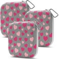 thumbnail image 1 of OptiPak Face Mask Storage Case - Neoprene Mask Case Holder - Mask Container 3 Pack, Hearts, 1 of 9