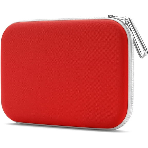 OptiPak Face Mask Storage Case - Slim Mask Case Holder - Mask Container 1 Pack, Red