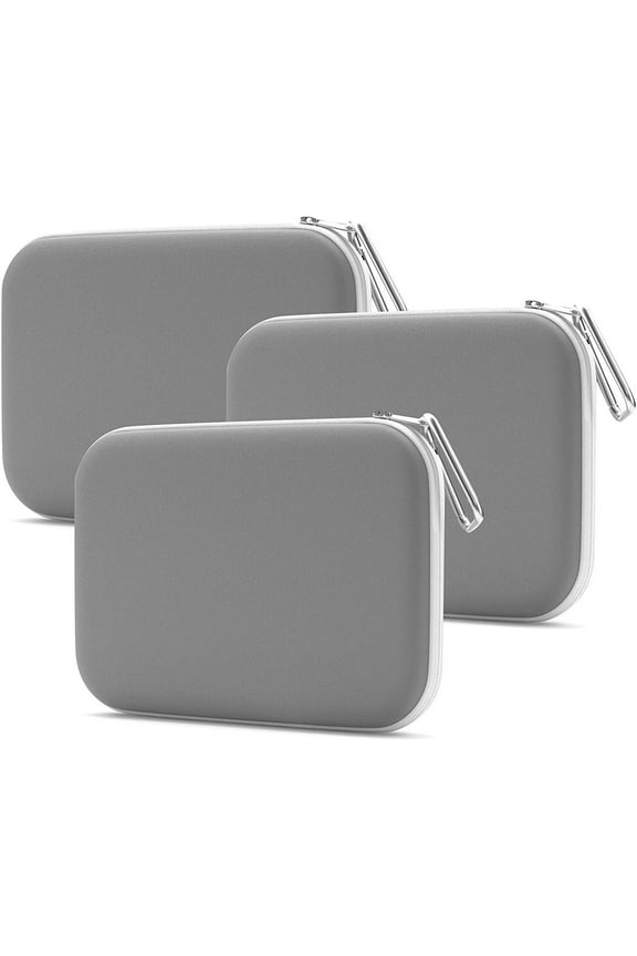 Face Mask Storage Case - Slim Mask Case Holder - Mask Container 3 Pack, Grey