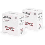 OptiPlus Eyeglass Lens Wipes l Pre-Moistened l Cleaning Wipes for Glasses, Smart Phones, Optical Lens, Goggles, and Watch Screen l Quick-Dry & Scratch-Free | 252 Count 504 Count Pack of 1