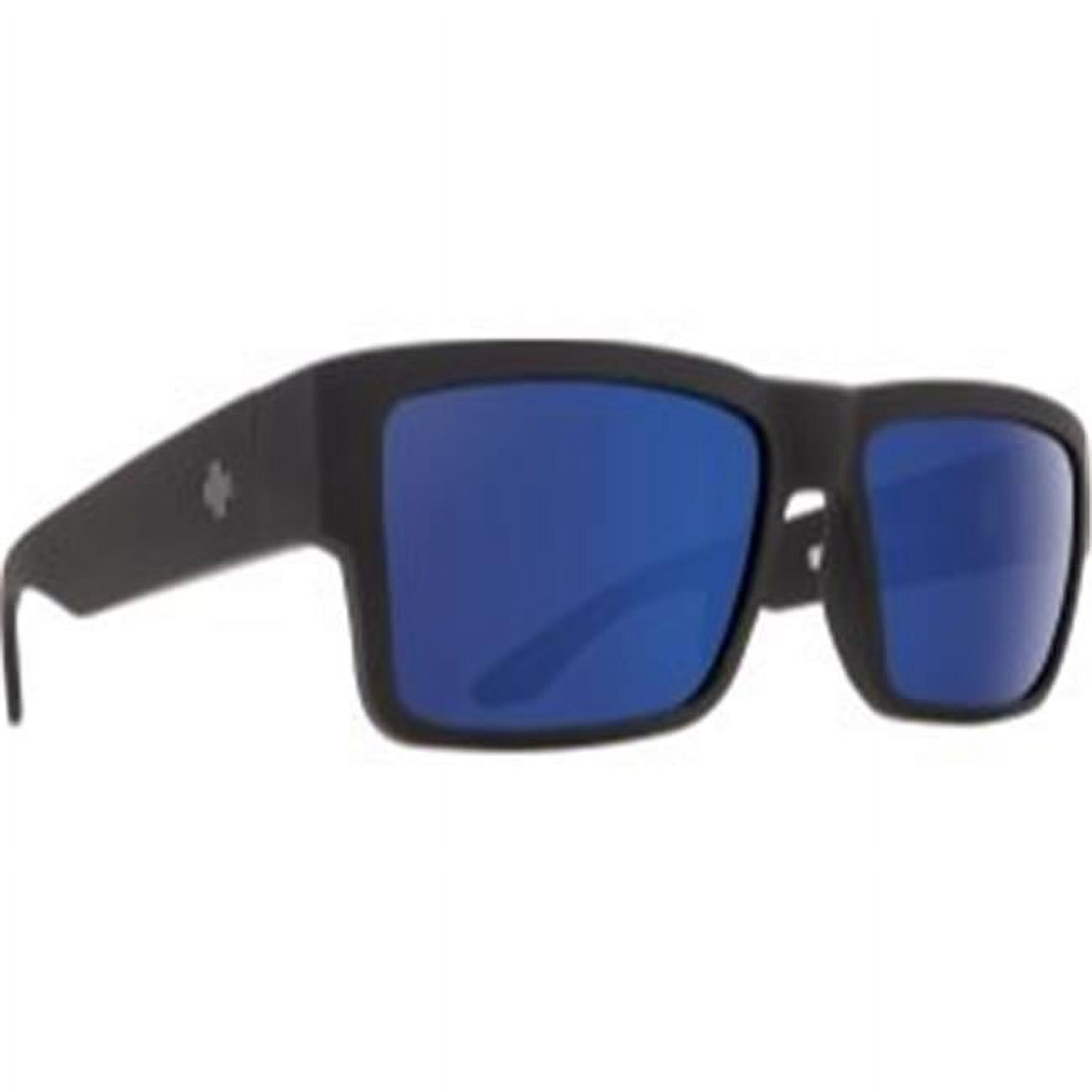 SPY Cyrus AF Sunglasses - Soft Matte Black Frame, Happy Bronze Lens With Blue Spectra