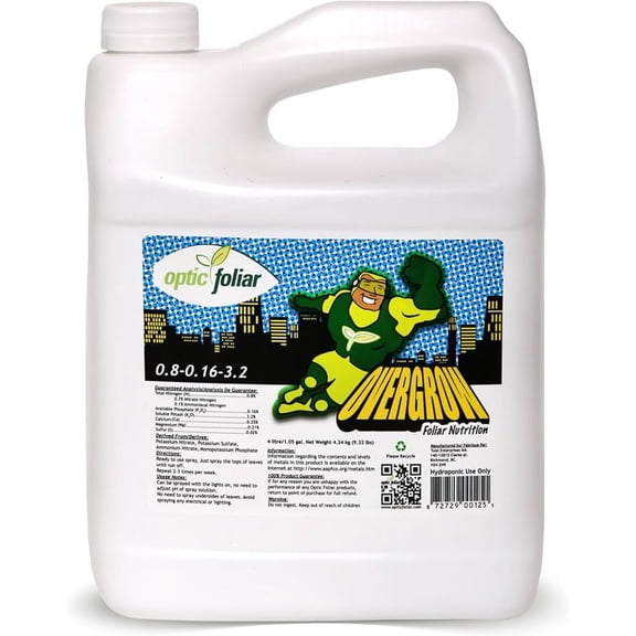 Optic Foliar OVERGROW 4L 1 gal RTU