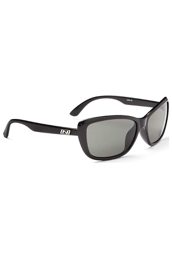 Vargas Sunglasses, Shiny Black, Polarized Smoke Lens -