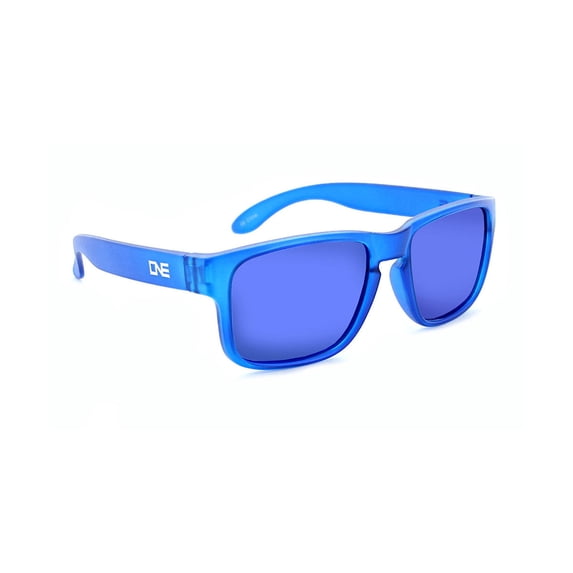 Optic Nerve Wee Peet Kid's Sunglasses Frame Color: Crystal Blue and Blue, Lens Color: Polarized Smoke Lens