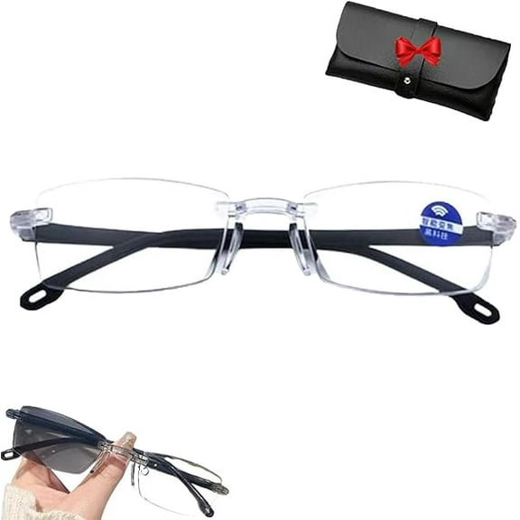 Optic X Self Adjusting Eyeglasses,Auto Focus Glasses Self Adjusting,Intelligent Zoom Anti Blue Light Presbyopia Glasses for Men Women
