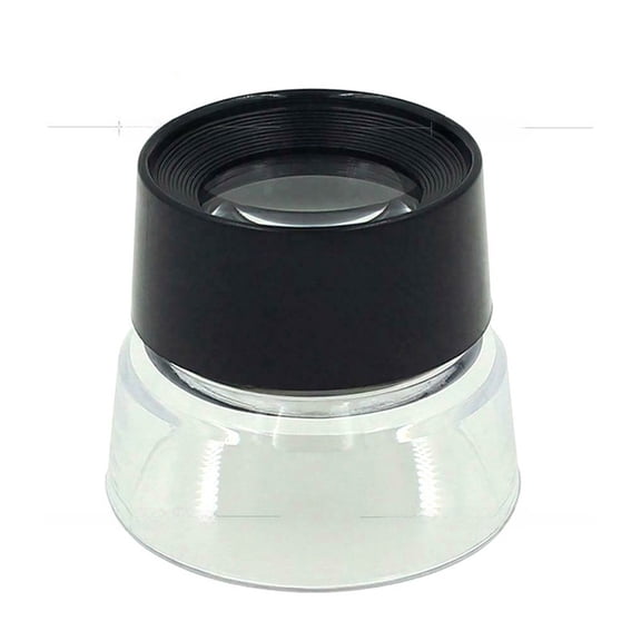 Optical Acrylic Cylinder Magnifier Intended for Desktop Environments Requiring Accurate and Repeatable Magnified Viewing