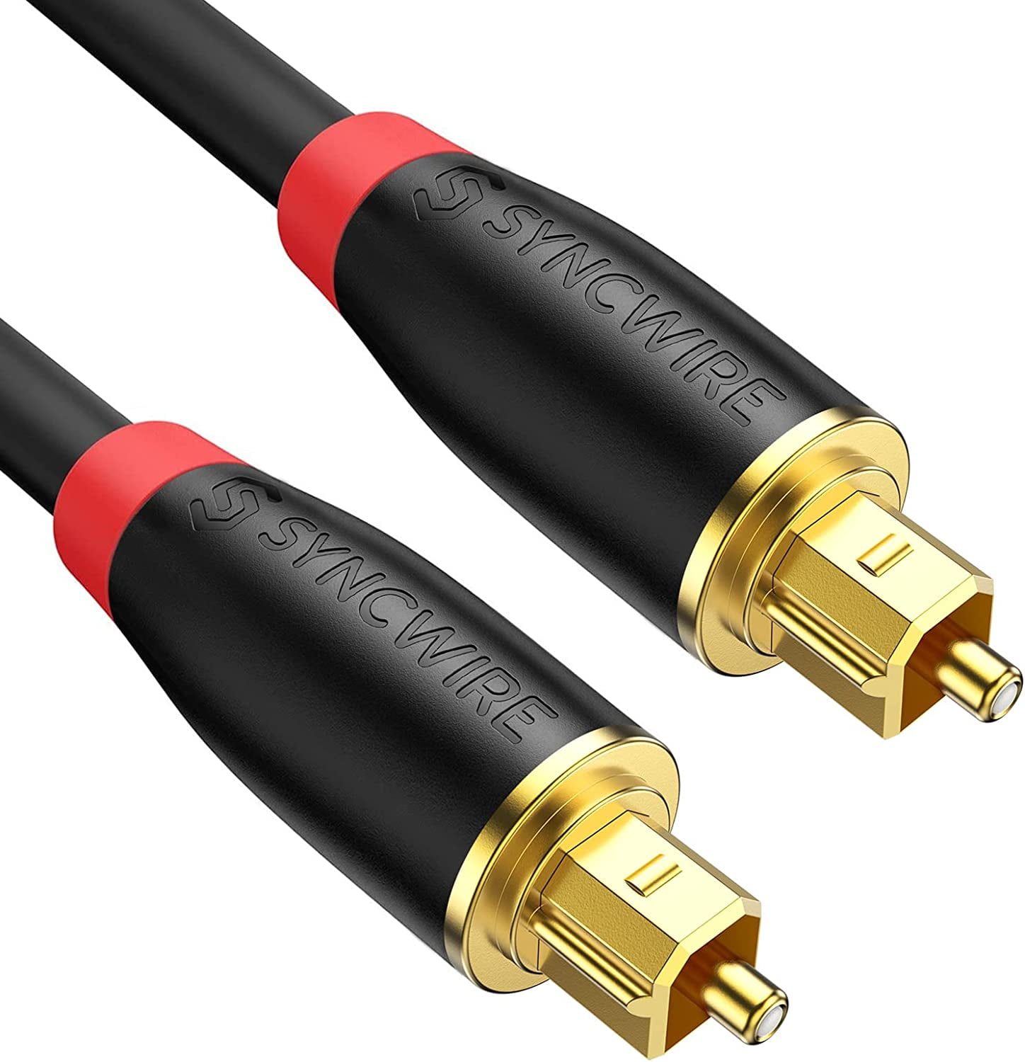 Optical Audio Cable [24K GoldPlated, UltraDurable] Toslink Cable Fiber Optic Male to Male