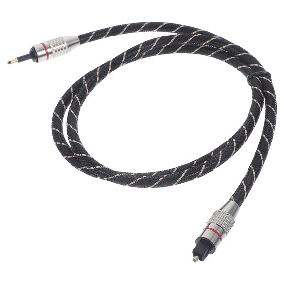 Optical Audio Cable Extension Fiber Wire Line Cotton Mesh Weaving Zinc Alloy