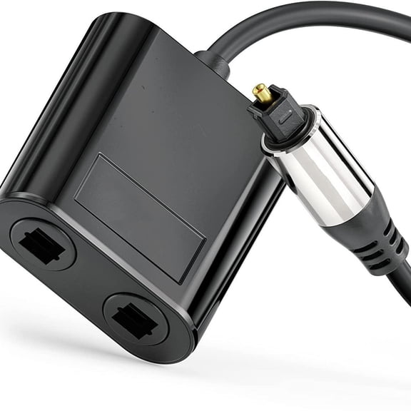 Optical Audio Fiber Cable for TV Soundbar, Amplifier, and Home Stereo Systems, Digital TOSLINK Connector Cord (25 cm)