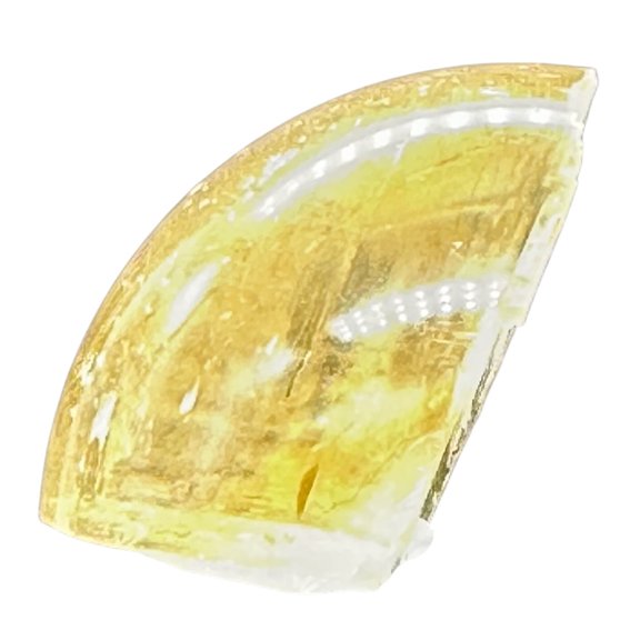 Optical Calcite Iceland Spar 44g Unique 1/4 Sphere | 48x20mm | Clear, Yellow |