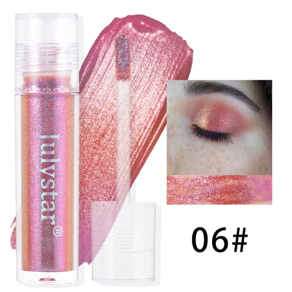 Optical Chameleon Iridescent Liquid Eyeshadow by Julystar, 4 Color Shifting Shades Lightweight Quick Dry Non-Tacky Transfer Proof Long Wear Multi-Use Eye Makeup All Skin Tones