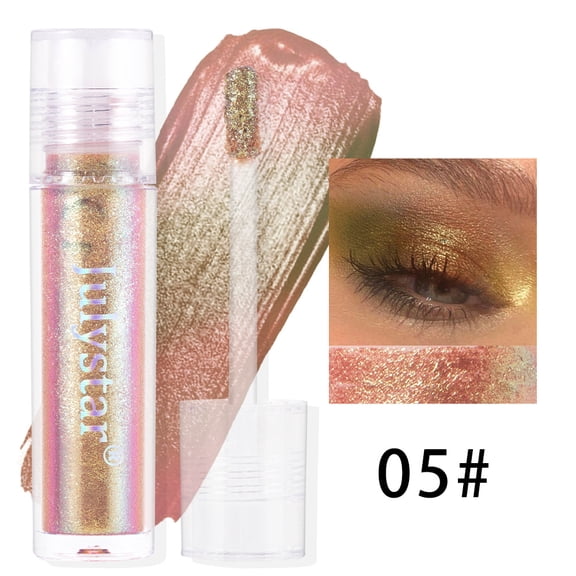 Optical Chameleon Iridescent Liquid Eyeshadow by Julystar, 4 Color Shifting Shades Lightweight Quick Dry Non-Tacky Transfer Proof Long Wear Multi-Use Eye Makeup All Skin Tones