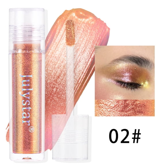 Optical Chameleon Iridescent Liquid Eyeshadow by Julystar, 4 Color Shifting Shades Lightweight Quick Dry Non-Tacky Transfer Proof Long Wear Multi-Use Eye Makeup All Skin Tones