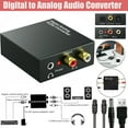 thumbnail image 1 of Optical Coaxial Toslink Digital to Analog Audio Converter Adapter RCA 3.5mm L/R, 1 of 8