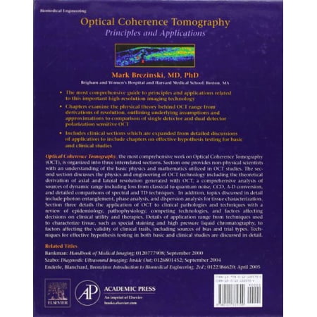 Pre-Owned Optical Coherence Tomography: Principles and Applications (Hardcover) 0121335704 9780121335700