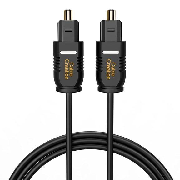 Optical Digital Audio Cable 10FT, Thin Fiber Optic Toslink Gold Plated Optical S/PDIF Cord for Home Theater, Sound Bar, TV, PS4, Xbox, VD/CD Player, Game Console& More, Black