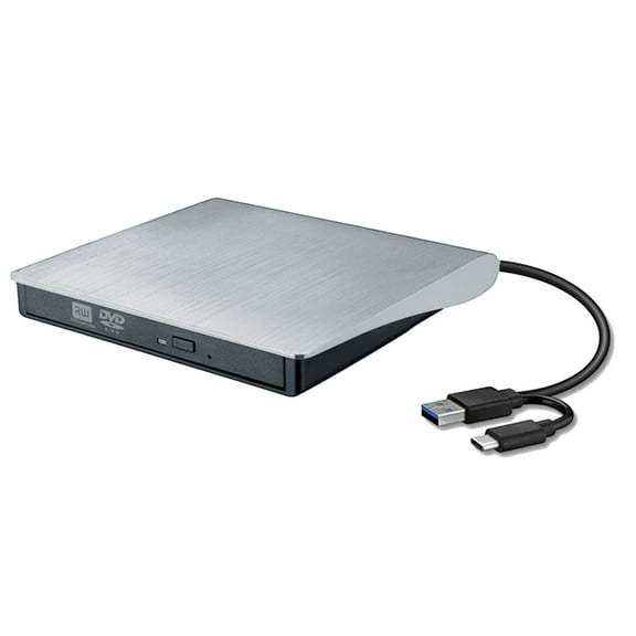 Optical Drive with USB3.0 and Type C, External DVD Writer DVD Player for Desktop,Window XP/7/8/10