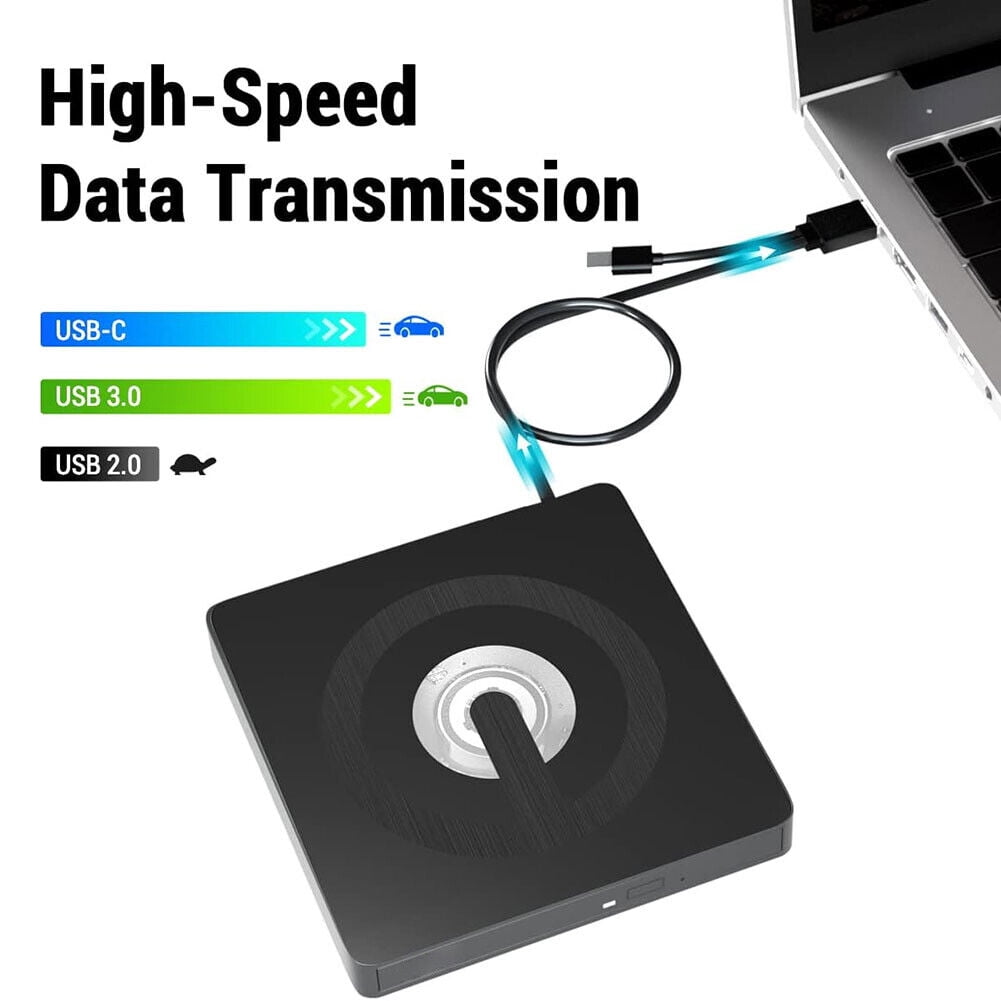 Optical External Drive CD/DVD Drive USB 3.0 & TypeC, UltraPortable
