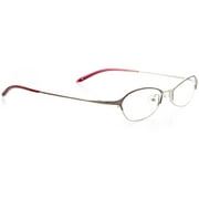Optical Eyewear - Geometric Oval Shape, Metal Full Rim Frame - Prescription Eyeglasses RX, Gunmetal Silver