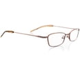 thumbnail image 1 of Optical Eyewear Glasses - Rectangle Shape, Metal Full Rim Frame - Shiny Gold Brown, 1 of 4
