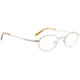 thumbnail image 1 of Optical Eyewear - Oval Shape, Metal Full Rim Frame - Prescription Eyeglasses RX, Pale Copper, 1 of 4