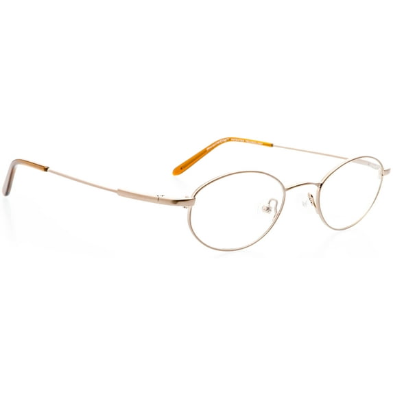 Optical Eyewear - Oval Shape, Metal Full Rim Frame - Prescription Eyeglasses RX, Pale Copper