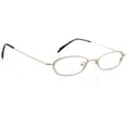 thumbnail image 1 of Optical Eyewear - Oval Shape, Metal Full Rim Frame - Prescription Eyeglasses RX, Platinum, 1 of 4