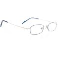 thumbnail image 1 of Optical Eyewear - Oval Shape, Metal Full Rim Frame - Prescription Eyeglasses RX, Shiny Cobalt Silver, 1 of 4