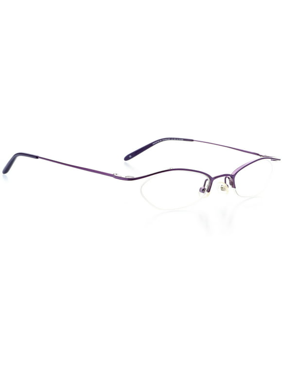 Optical Eyewear - Oval Shape, Metal Rimless Frame - Prescription Eyeglasses RX, Pale Mauve