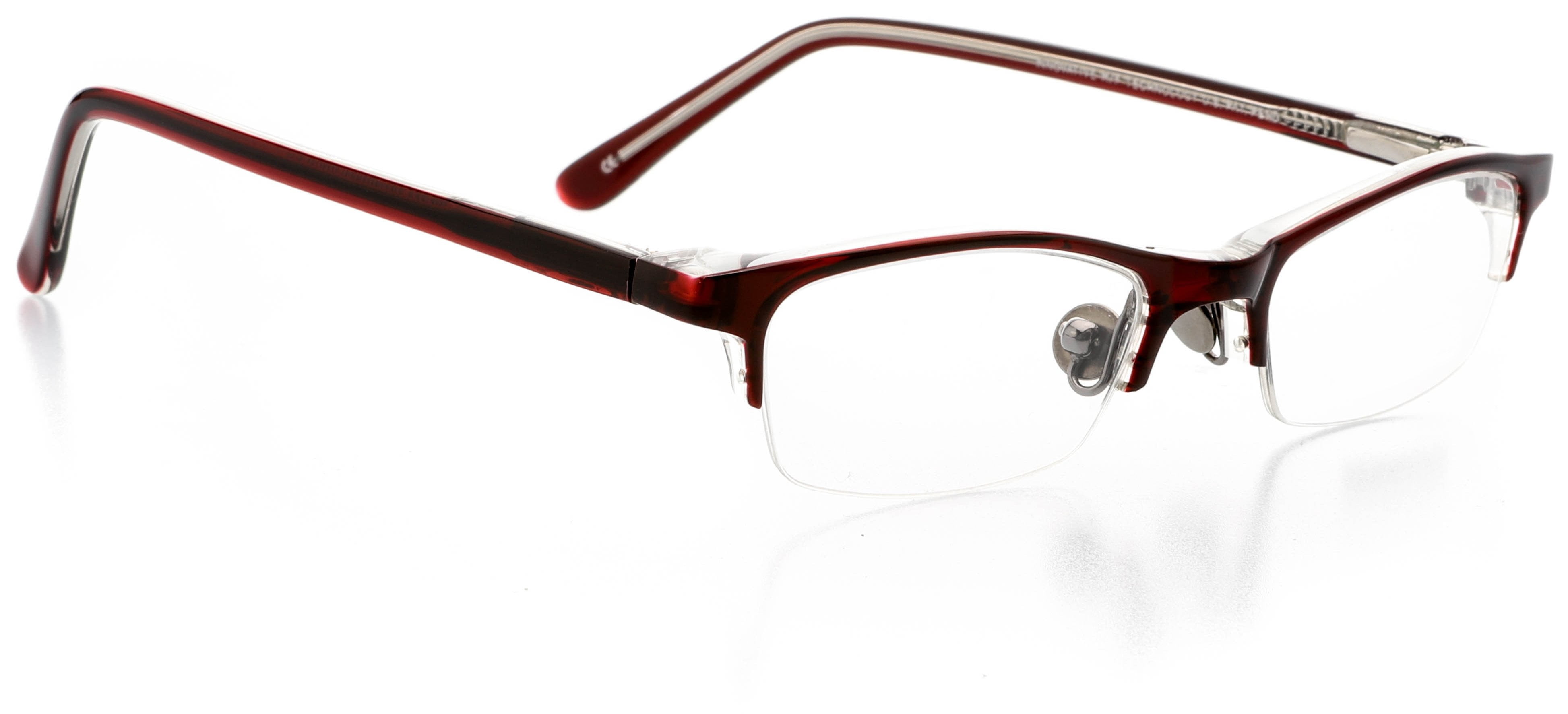 Plastic half frame glasses hotsell